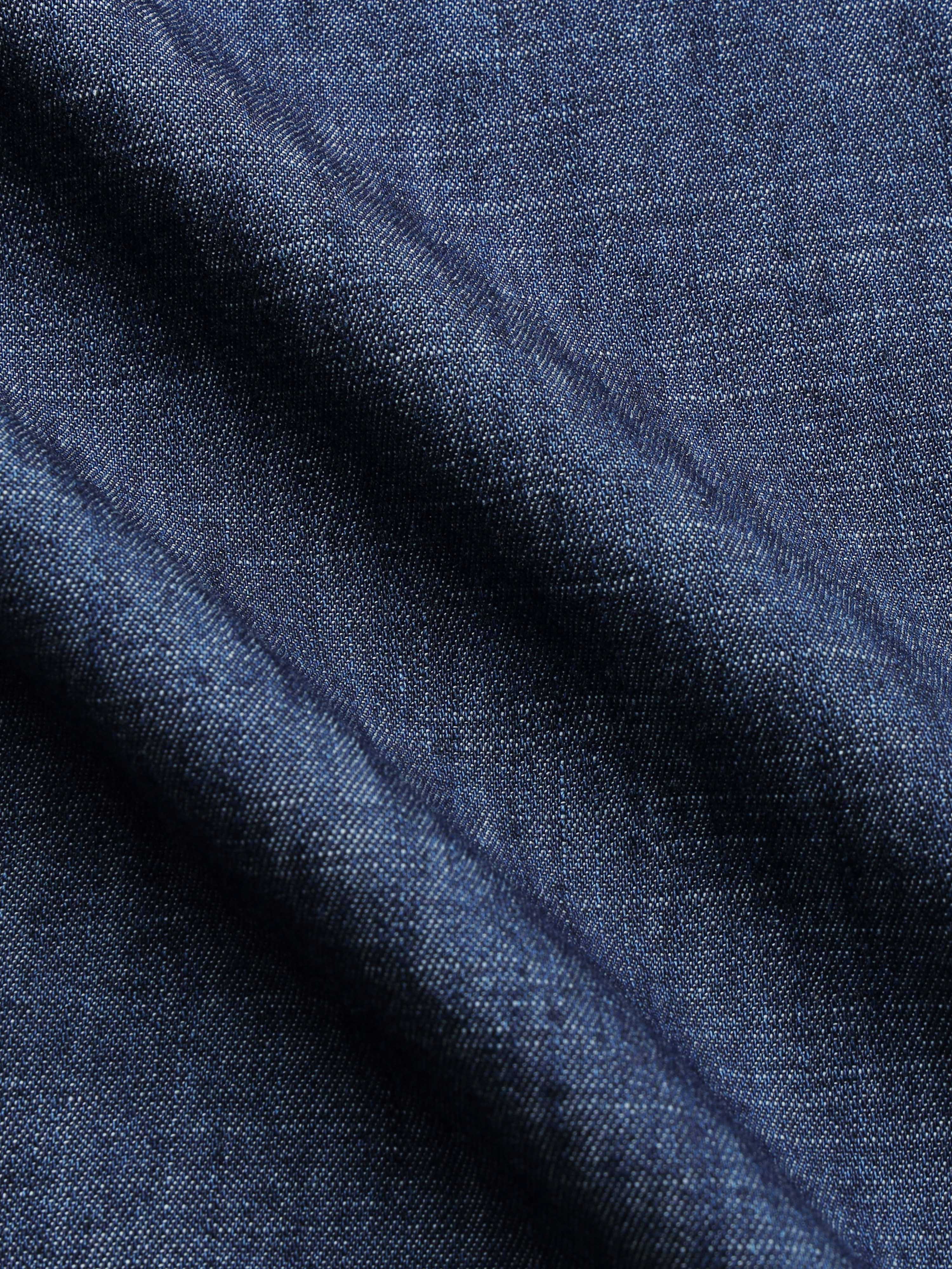 Men Navy Denim Shirt