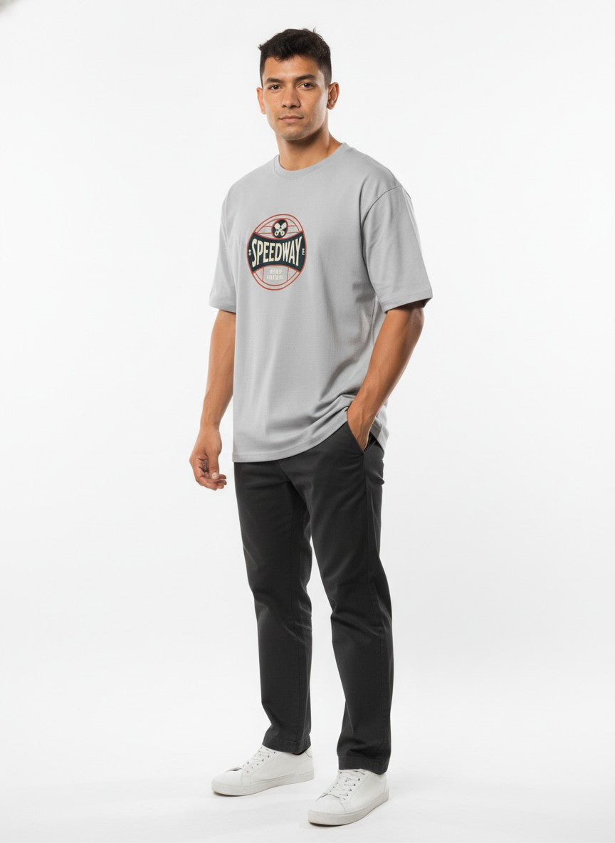 Men Oversized Cotton Printed T-Shirt