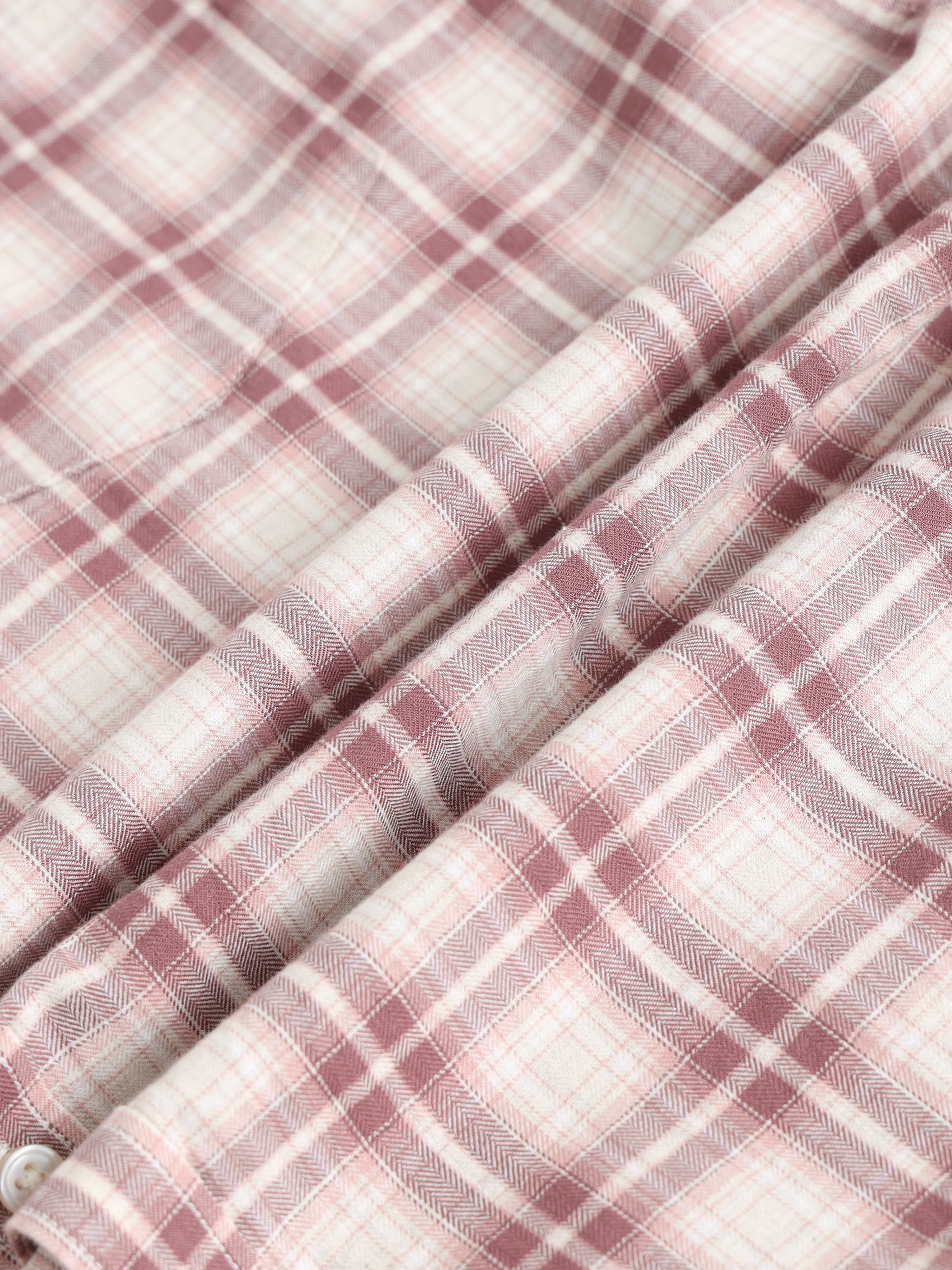 Men Mauve Checked Shirt