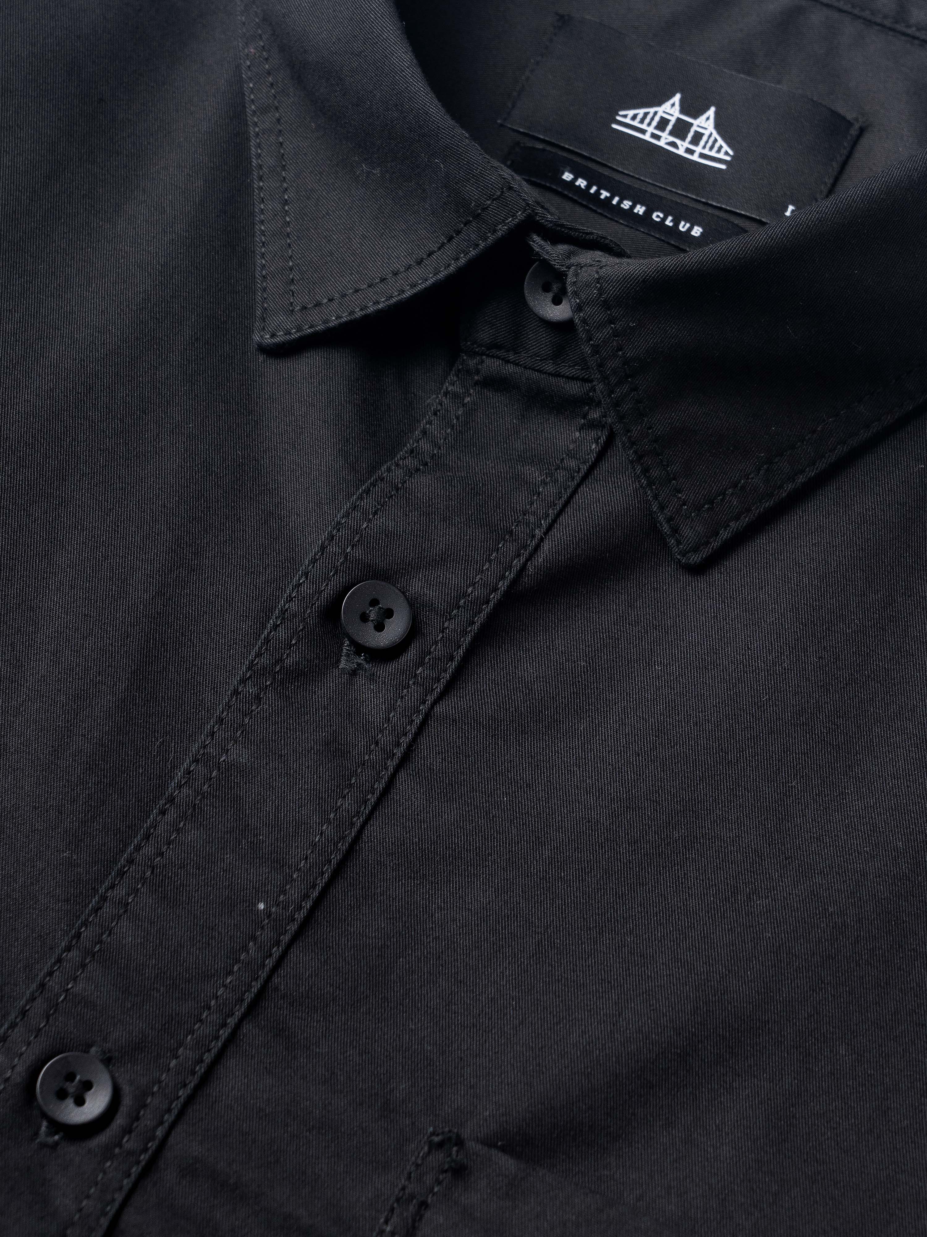 Men Black Twill Shirt