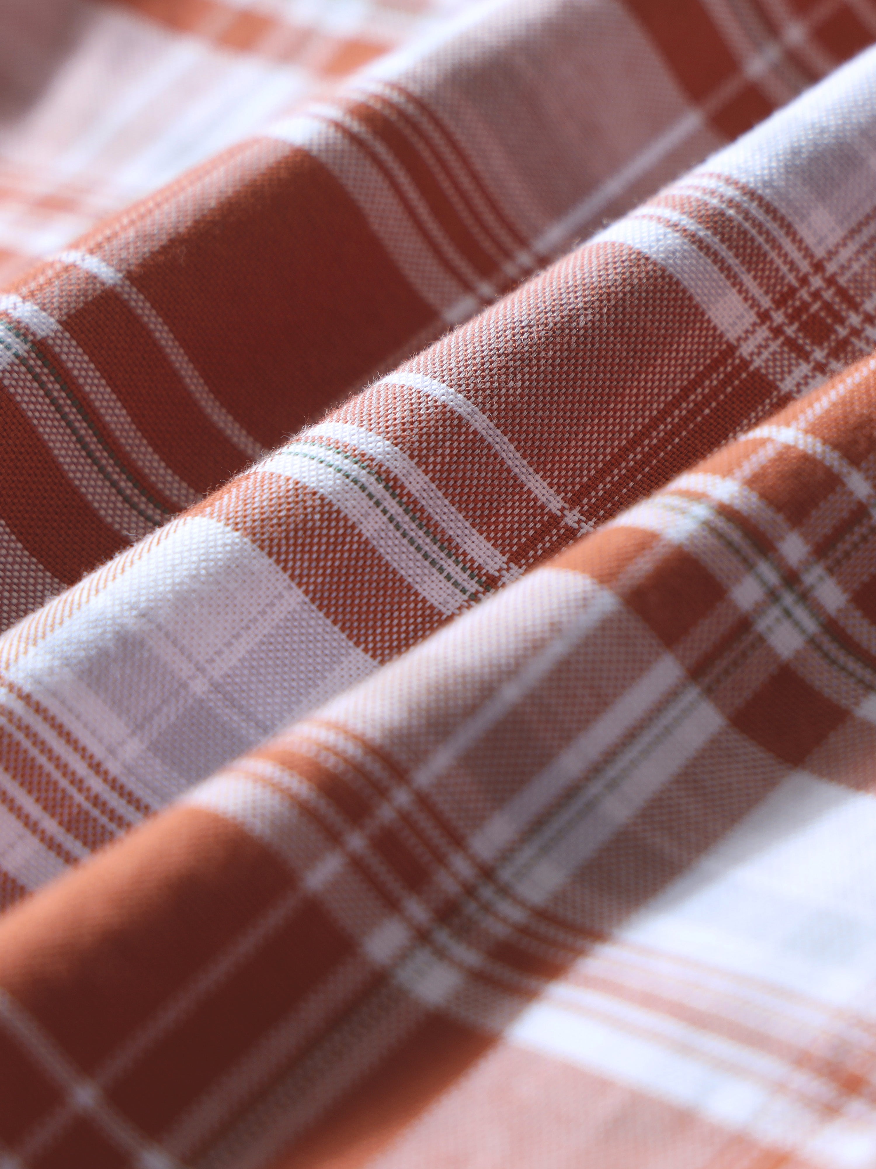 Men Brown Check Shirt
