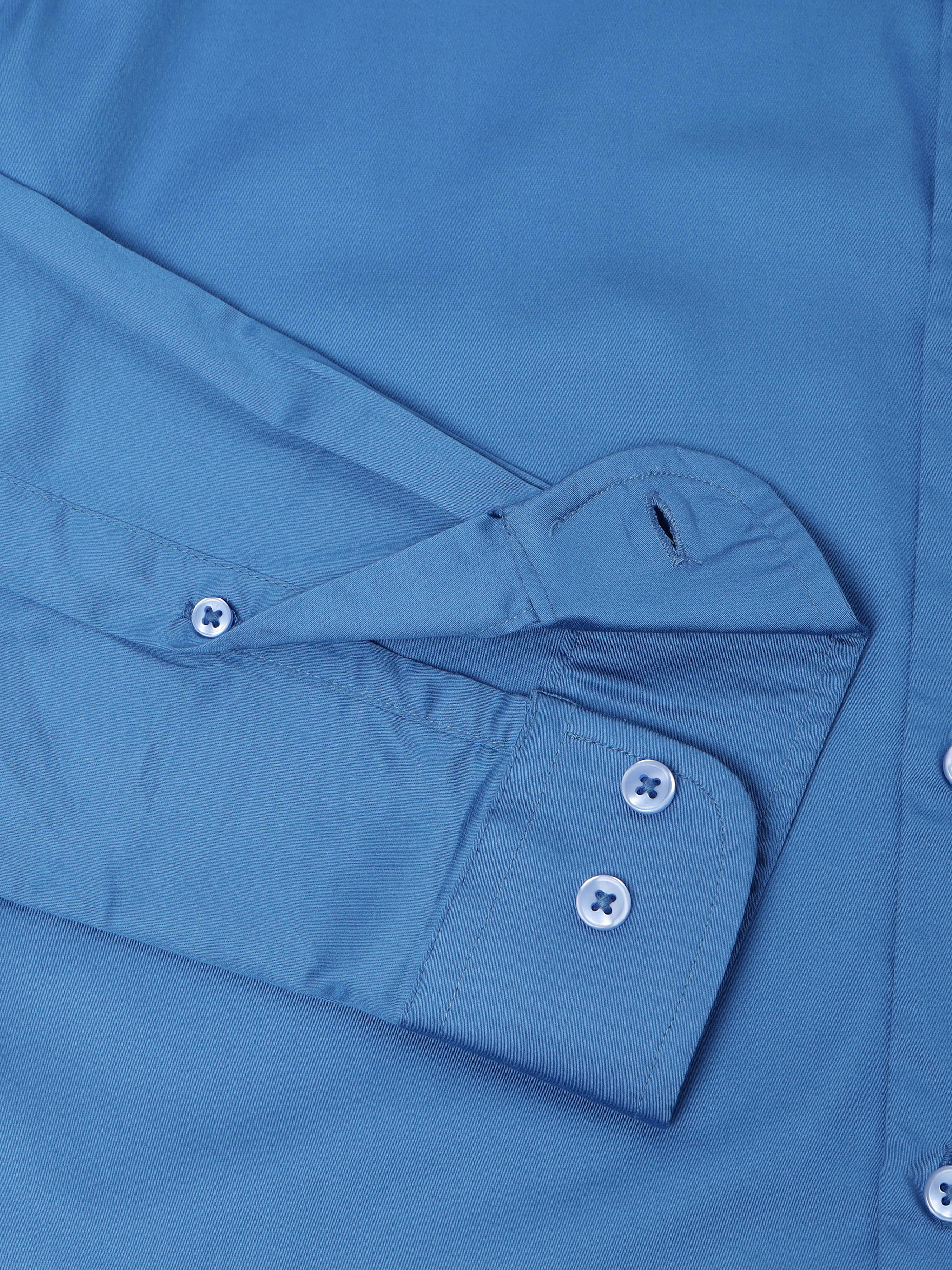 Men Blue Solid Shirt