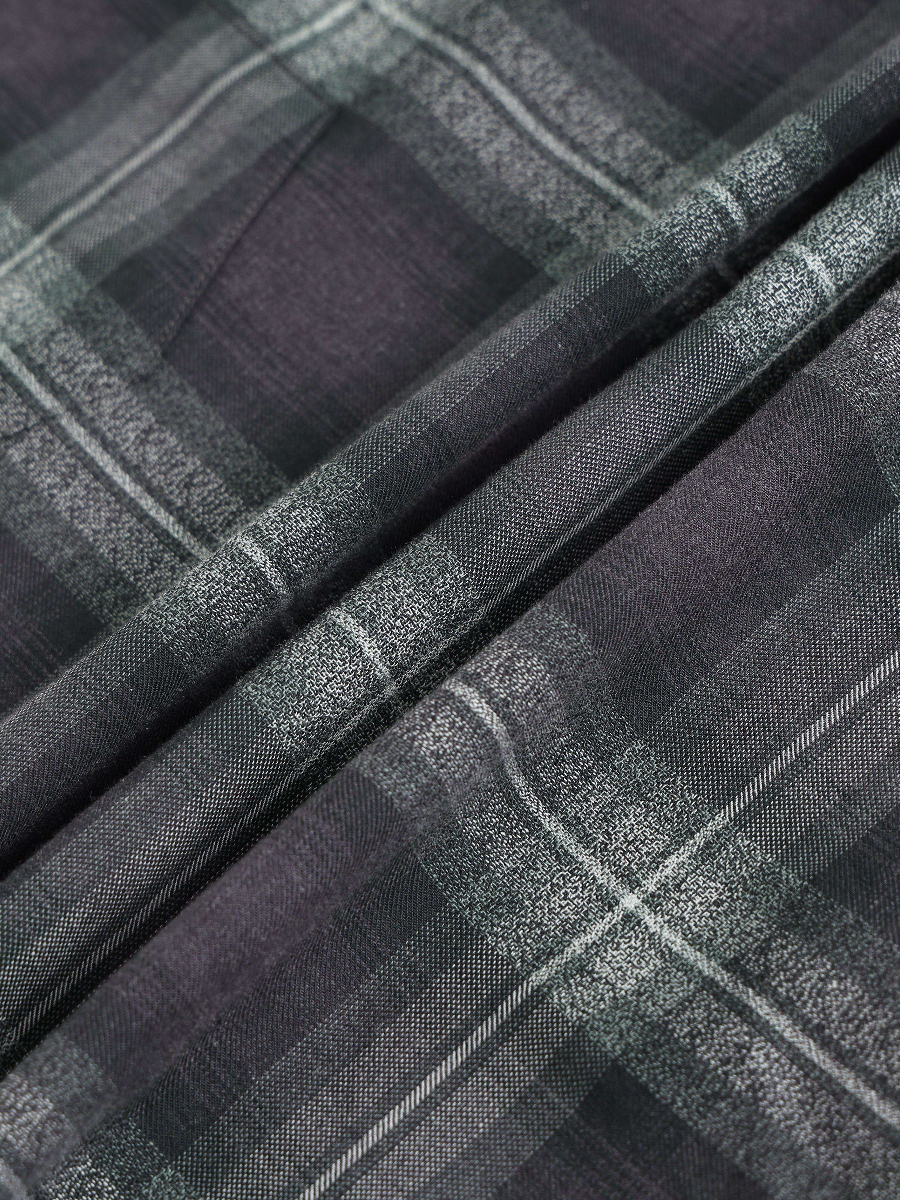 Men Green Checked Shirt