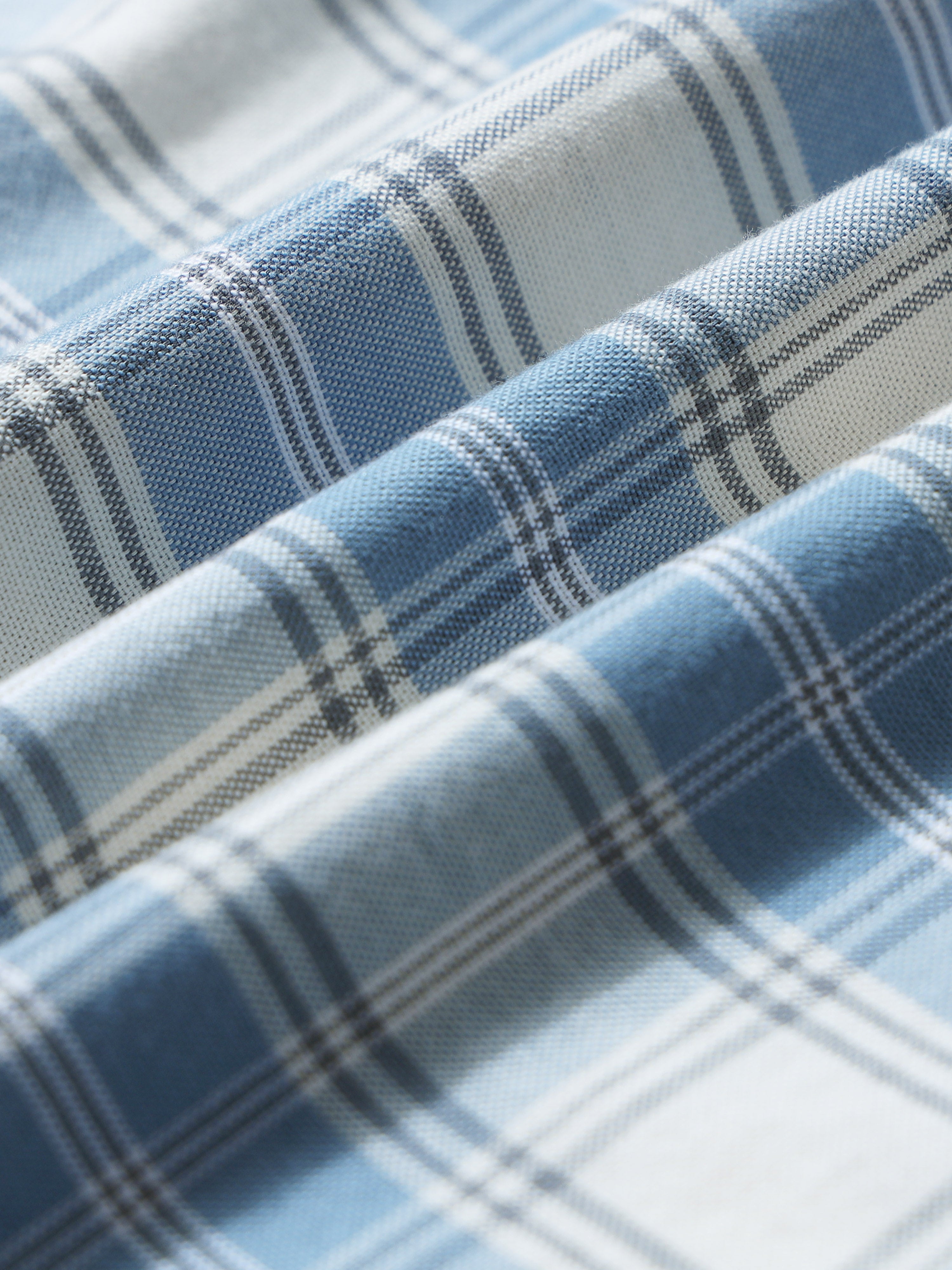 Men Blue Check Shirt