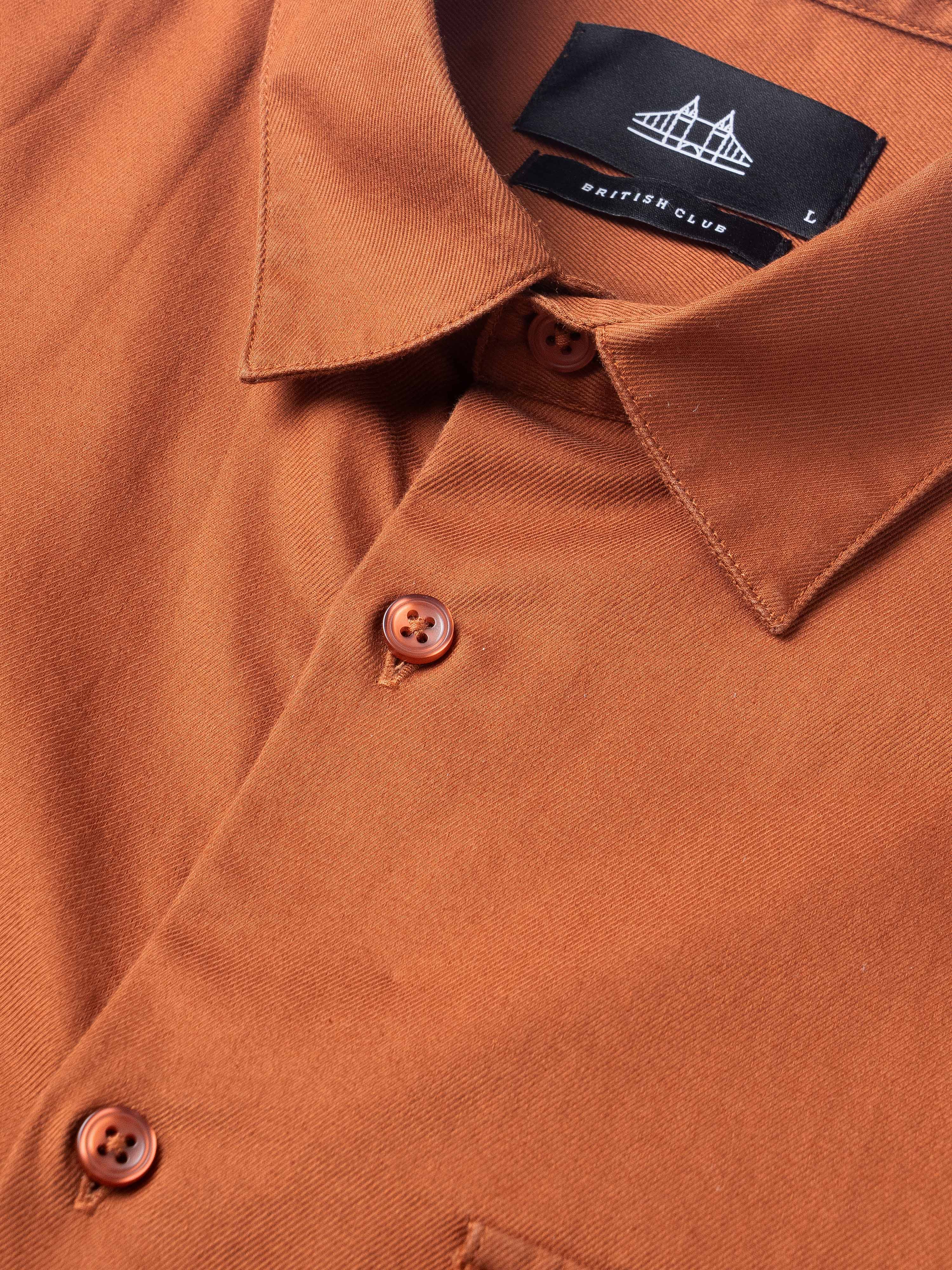 Men Rust Casual Shirt
