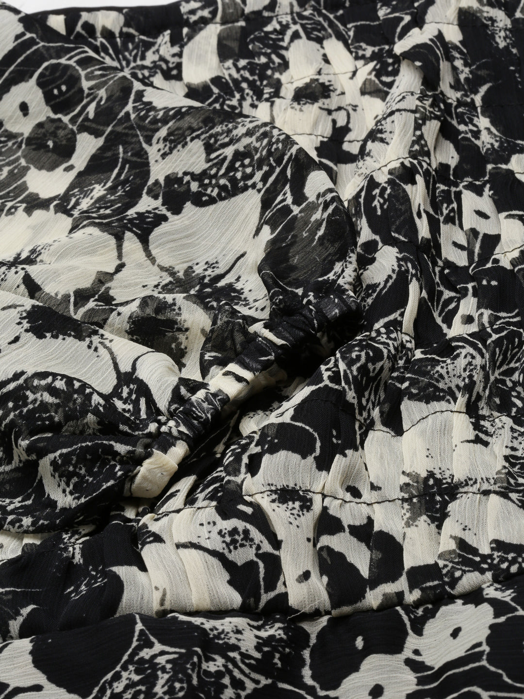 Women Floral Woven Maxi Chiffon Dress