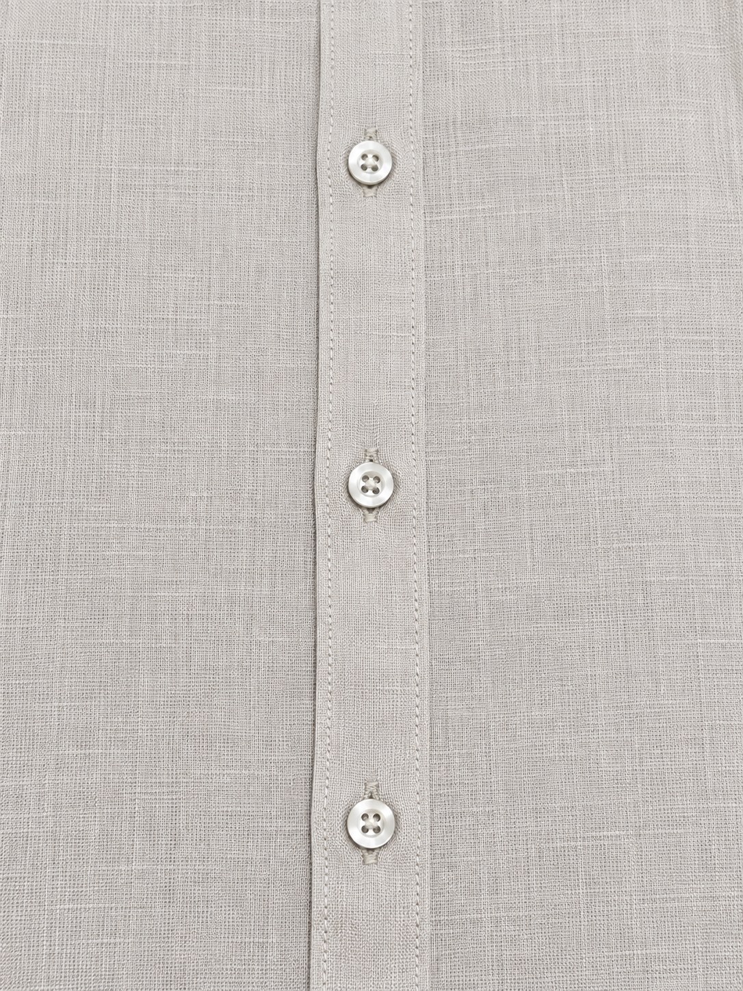 Men Ecru 100% Linen Shirt