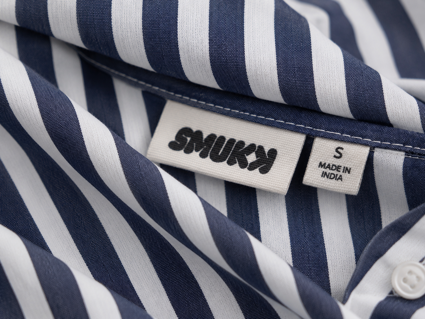 Women Navy Stripe Panel Detail Shirt