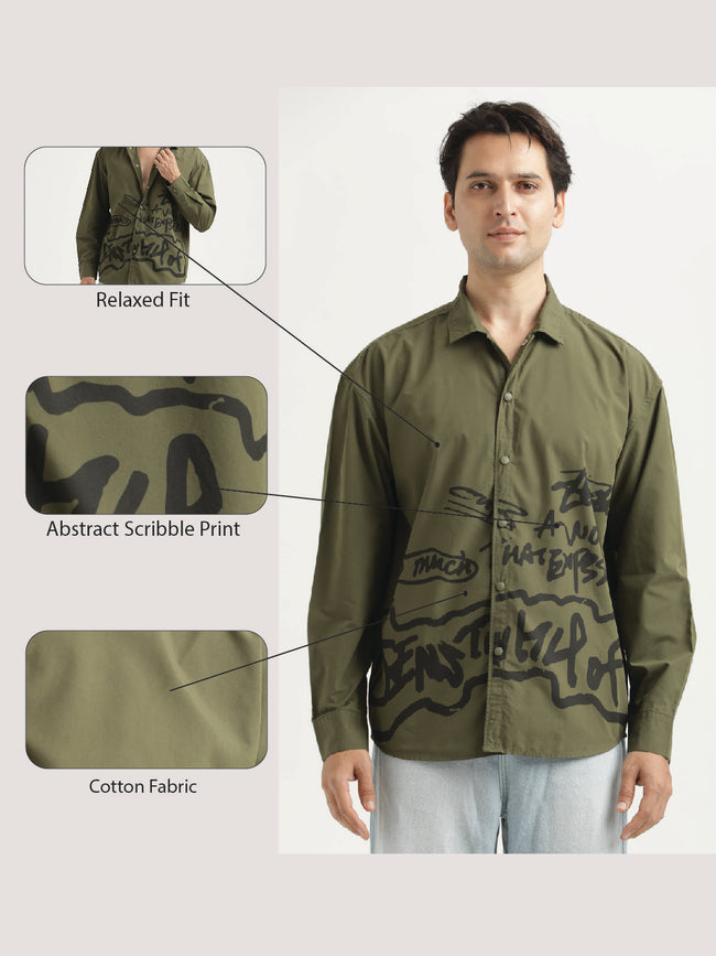 Men Oversized Cotton Shirt