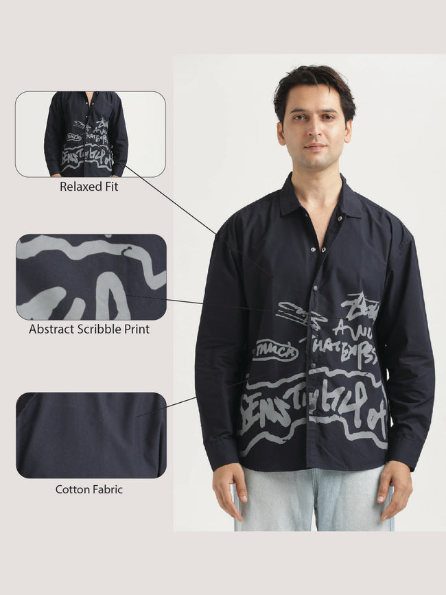 Men Oversized Cotton Shirt