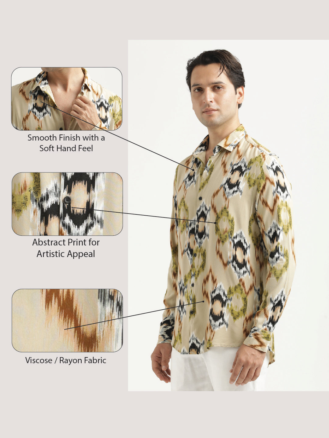 Men Printed Viscose Shirt