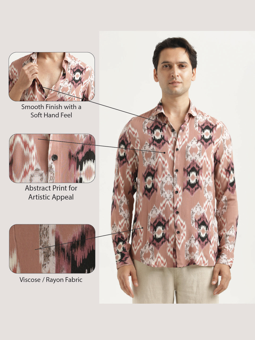 Men Printed Viscose Shirt