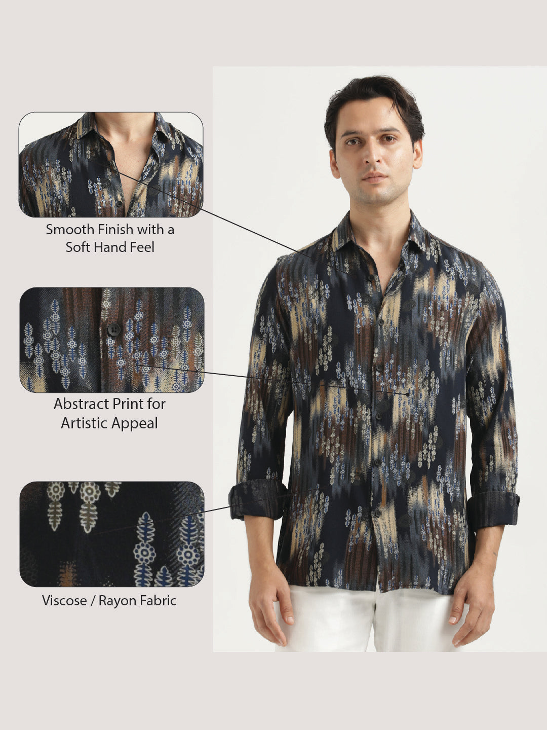 Men Printed Viscose Shirt