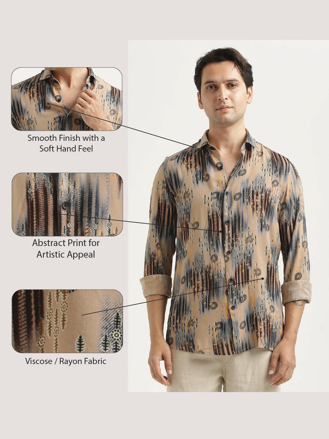 Men Printed Viscose Shirt
