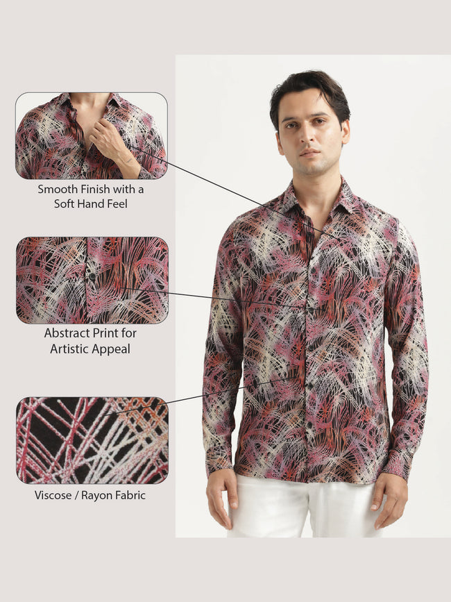 Men Printed Viscose Shirt