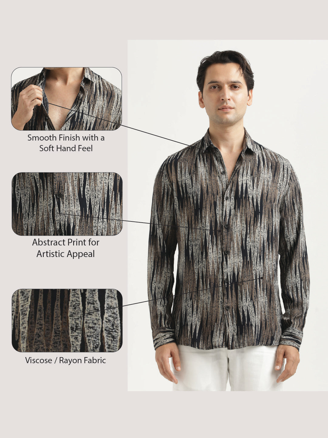 Men Printed Viscose Shirt