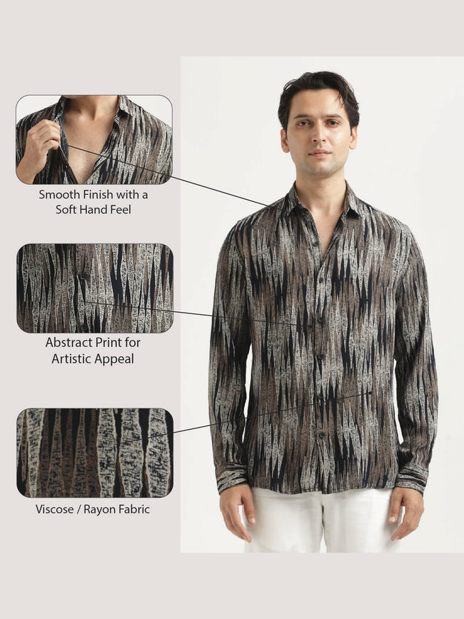 Men Printed Viscose Shirt
