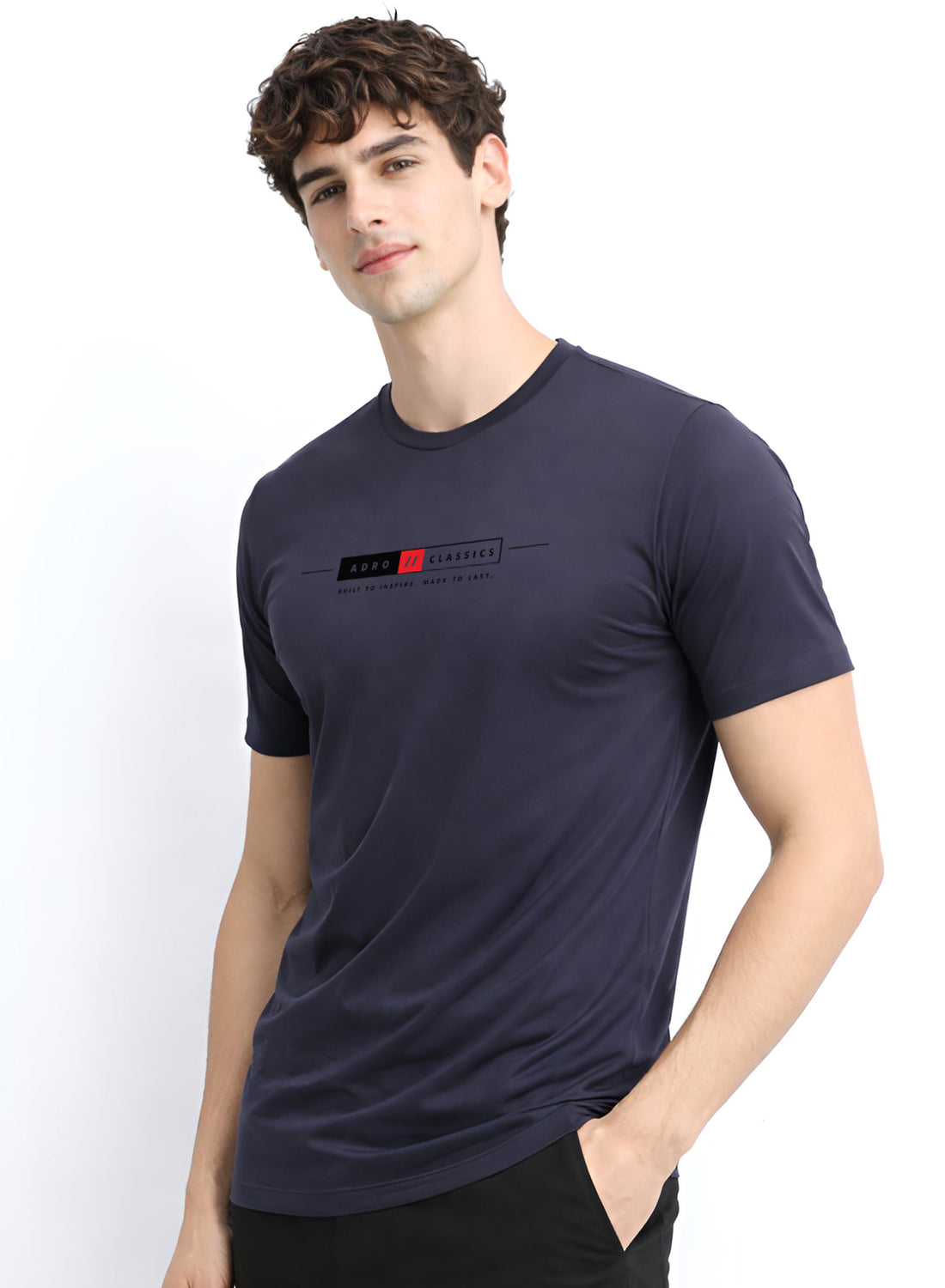 Men Grey Classic Printed T-Shirt