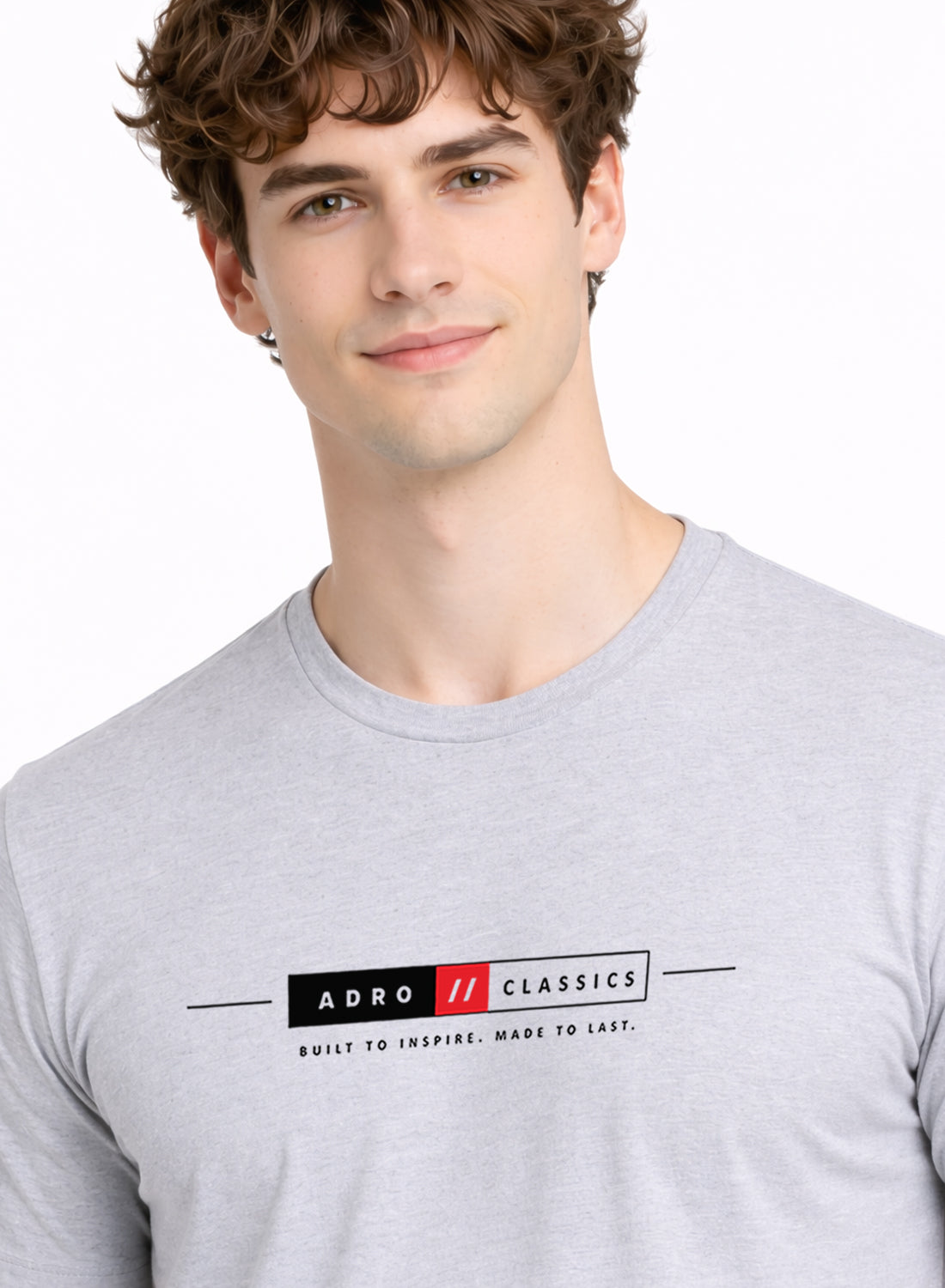 Men Grey Classic Printed T-Shirt