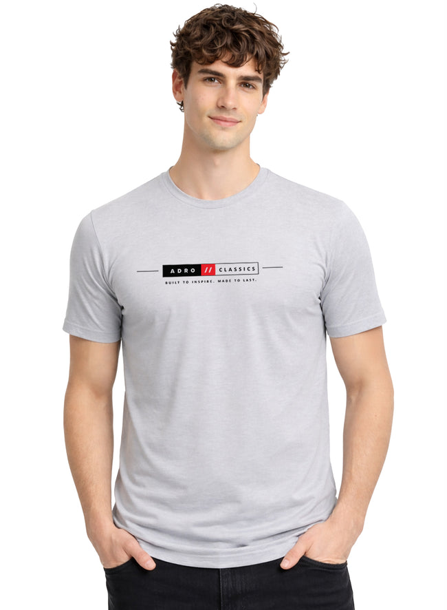 Men Grey Classic Printed T-Shirt