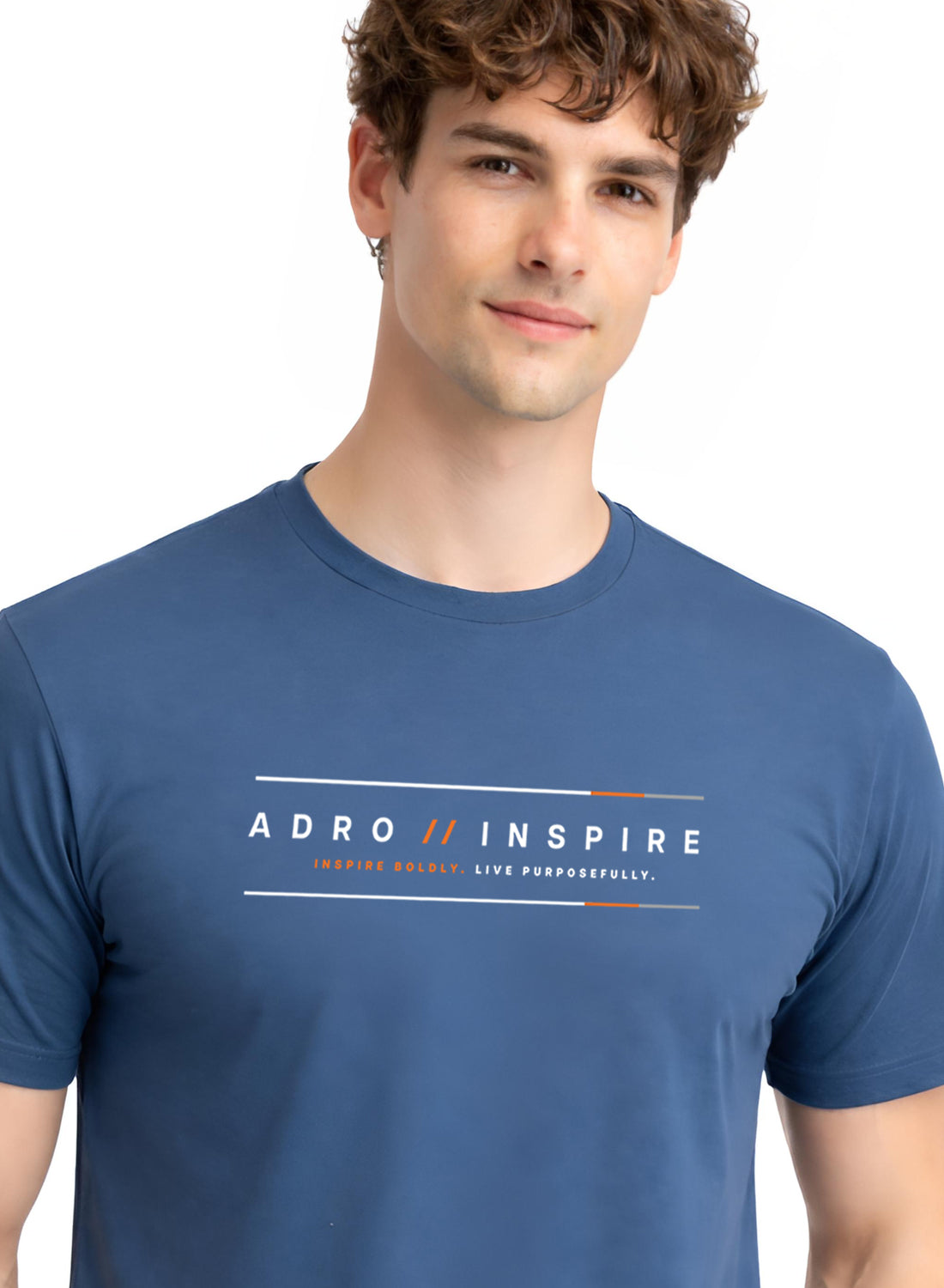 Men Blue Signature Printed T-Shirt