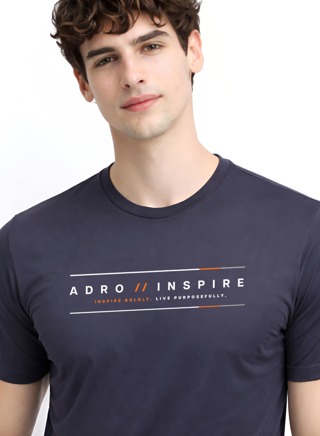 Men Grey Signature Printed T-Shirt