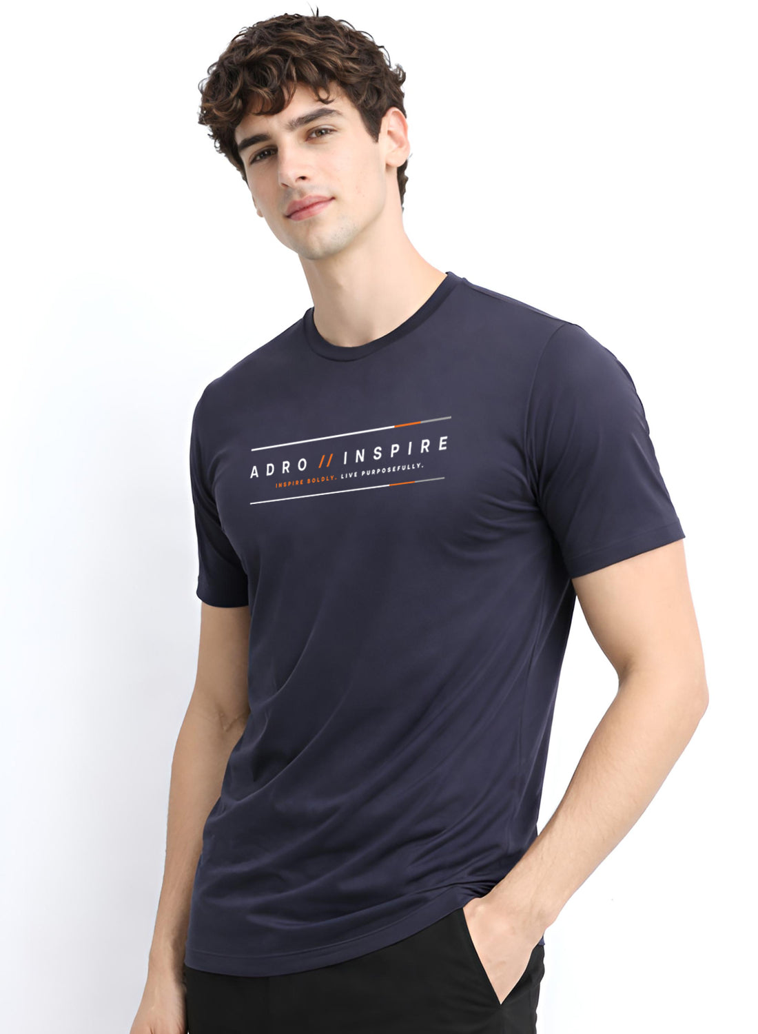 Men Grey Signature Printed T-Shirt