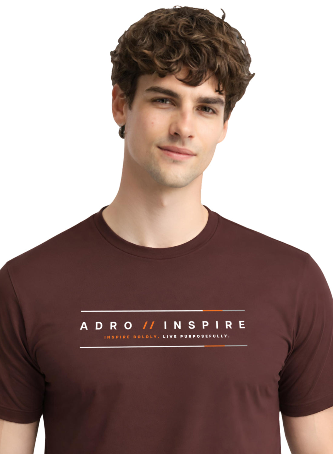 Men Brown Signature Printed T-Shirt
