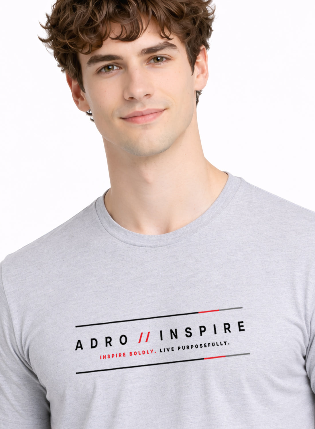 Men Grey Signature Printed T-Shirt
