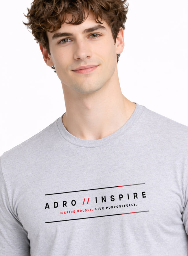 Men Grey Signature Printed T-Shirt