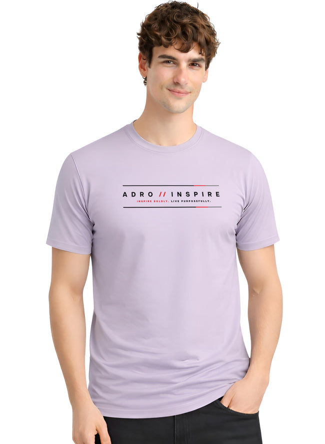 Men Lilac Signature Printed T-Shirt