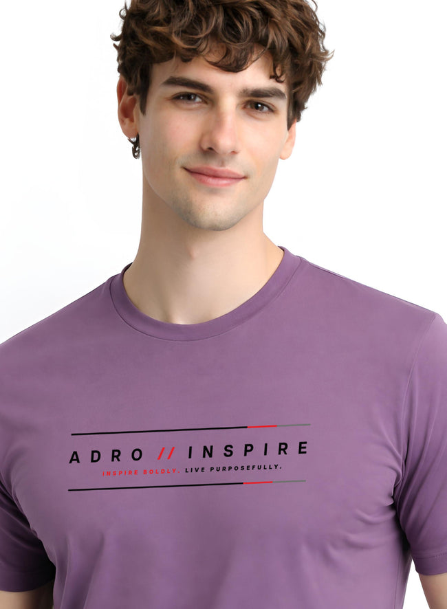 Men Lilac Signature Printed T-Shirt