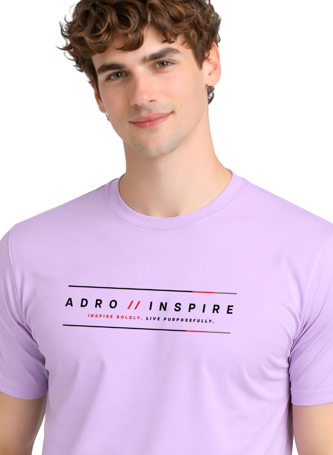 Men Lavender Signature Printed T-Shirt