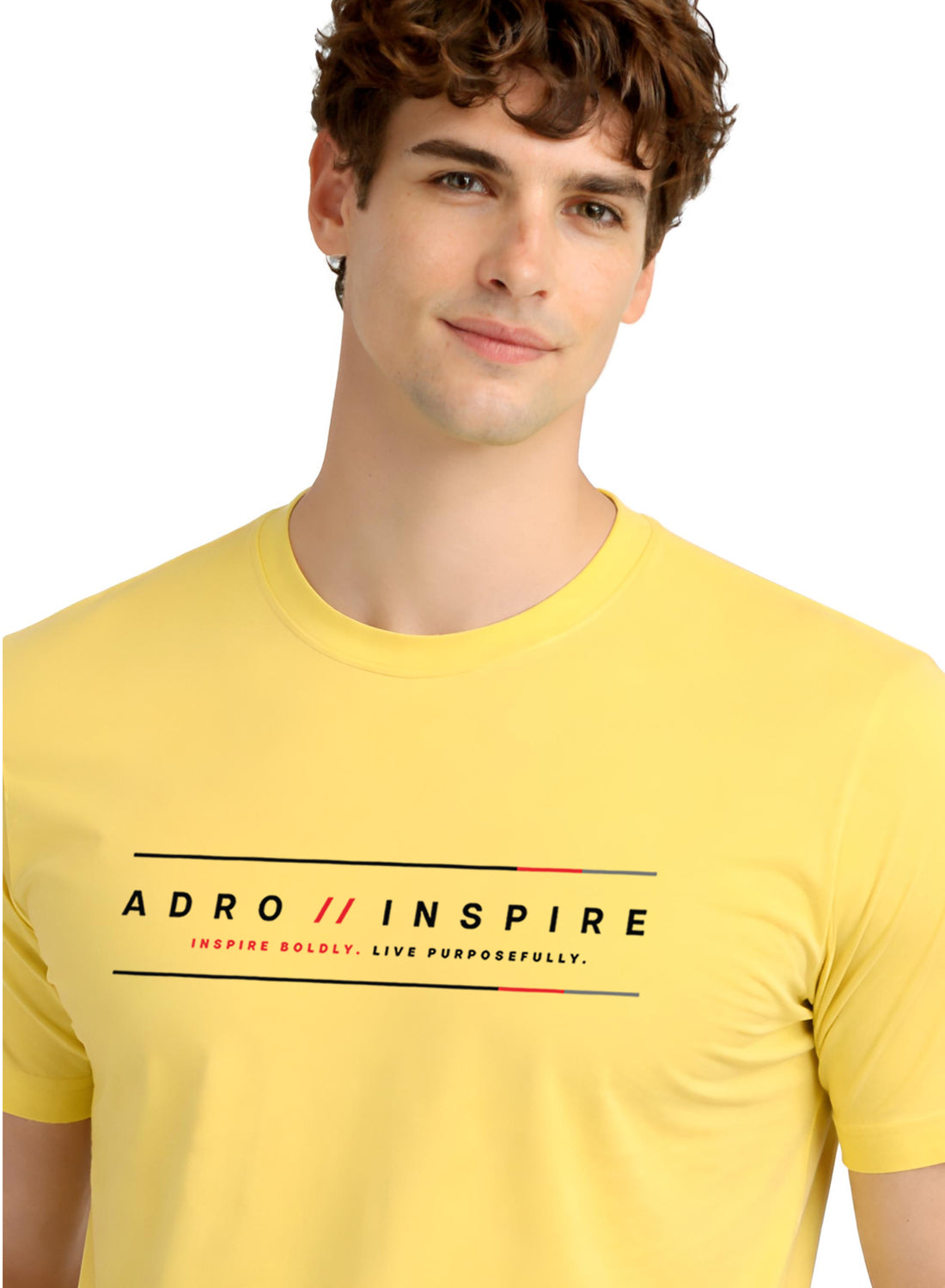 Men Yellow Signature Printed T-Shirt