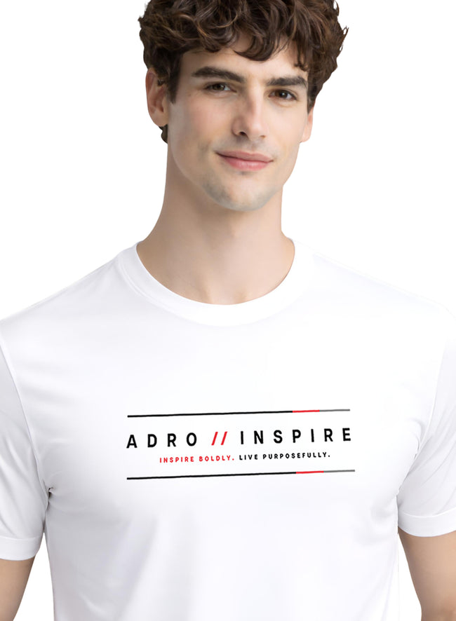 Men White Signature Printed T-Shirt