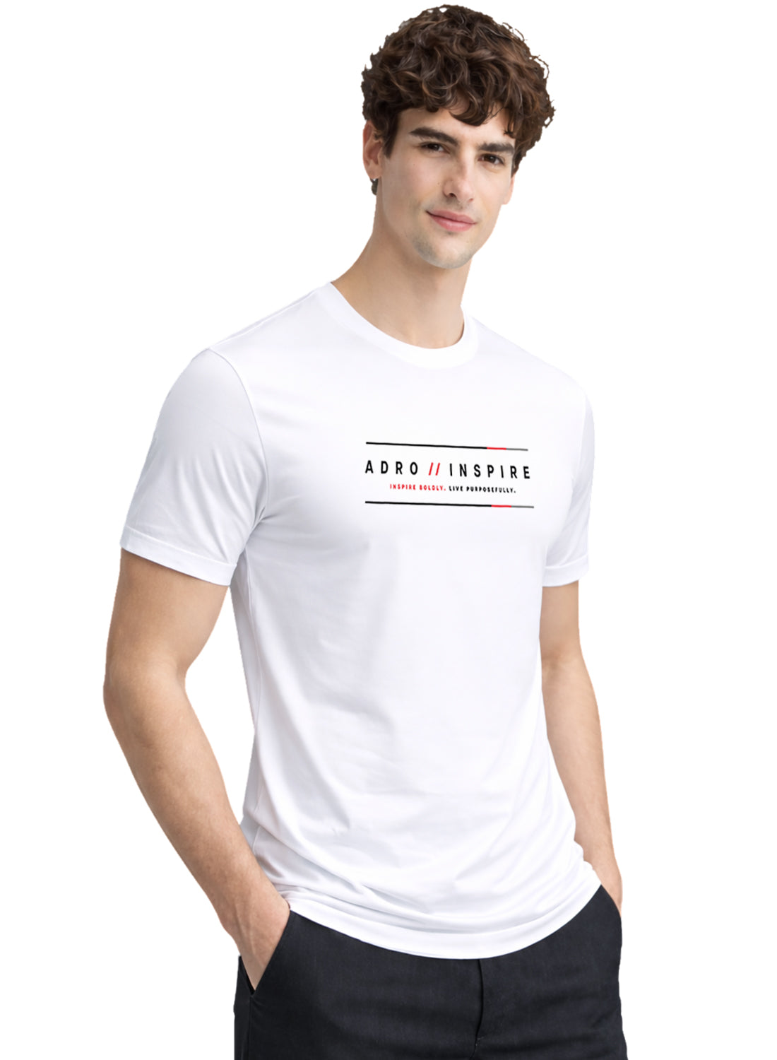 Men White Signature Printed T-Shirt