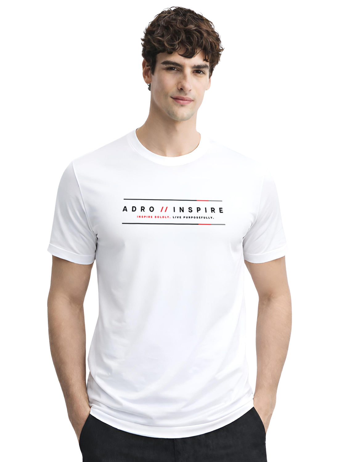 Men White Signature Printed T-Shirt