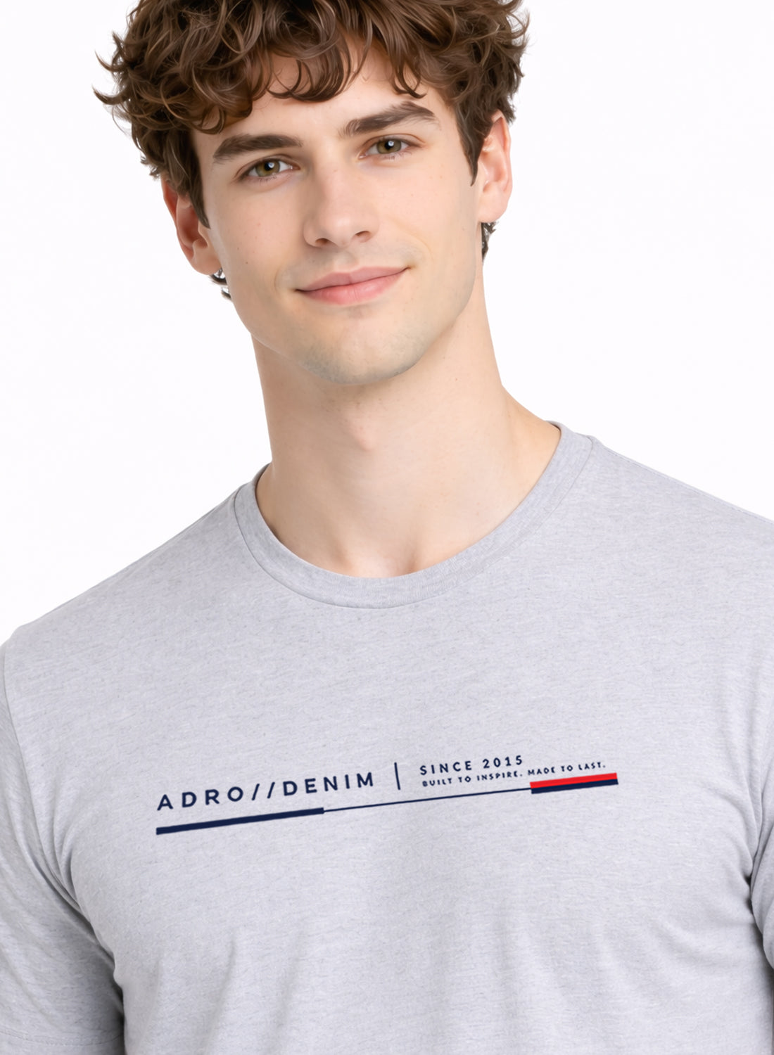 Men Grey Cotton Printed  T-Shirt