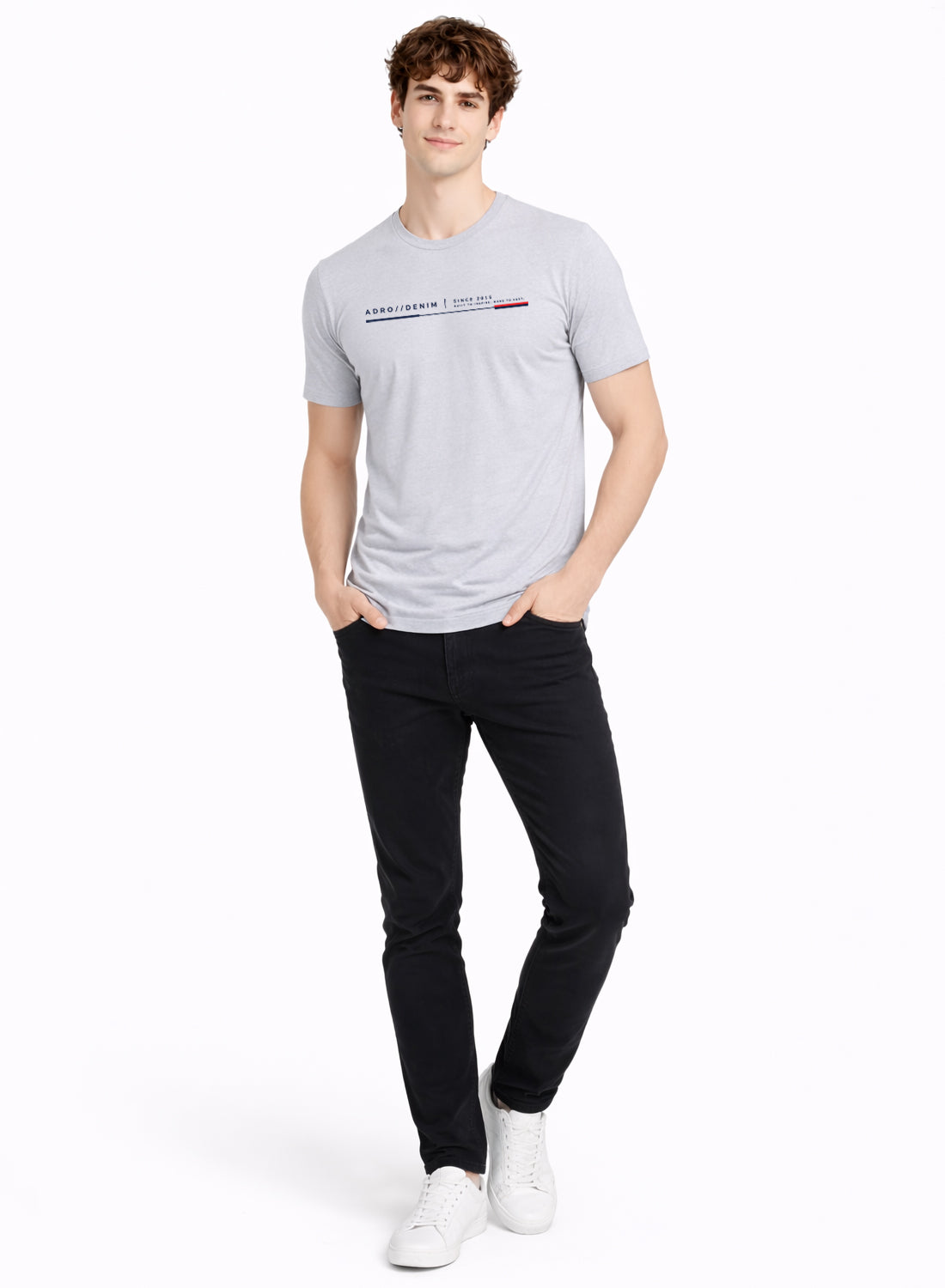 Men Grey Cotton Printed  T-Shirt
