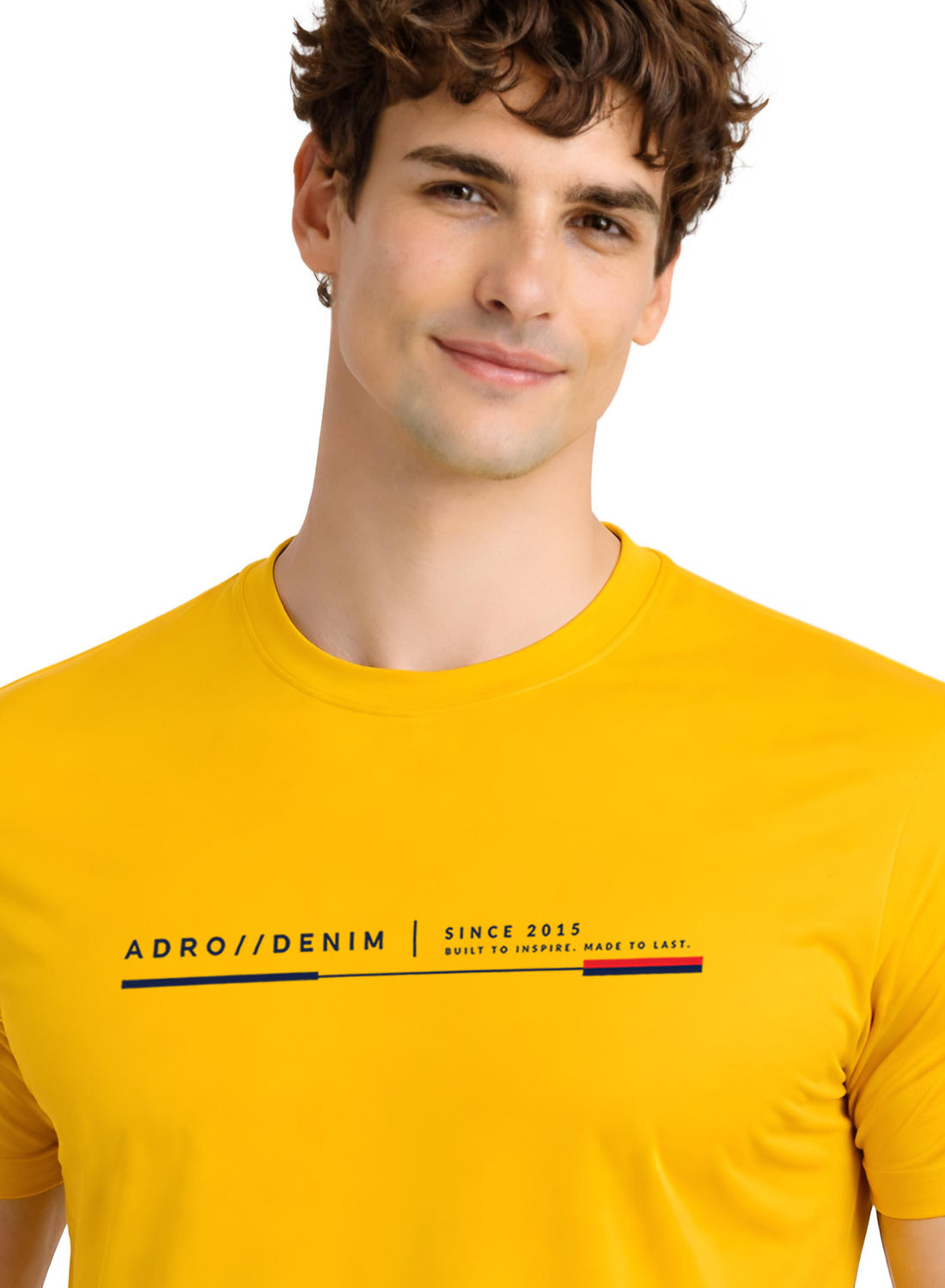 Men Mustard Cotton Printed  T-Shirt