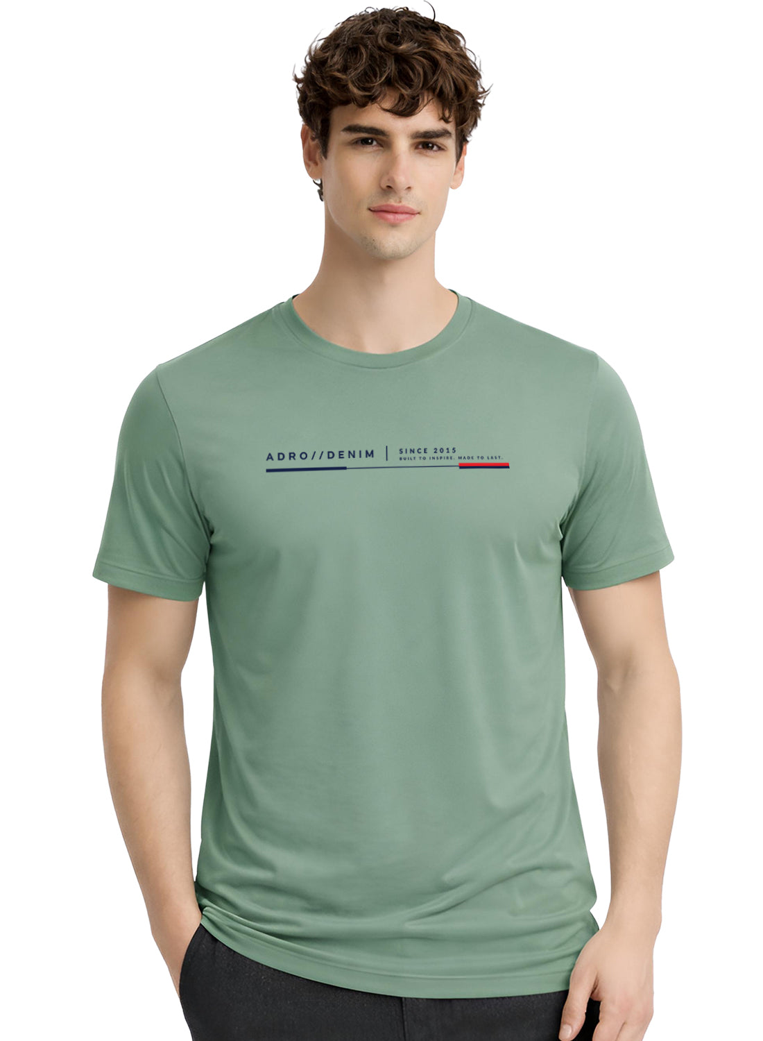 Men Green Cotton Printed  T-Shirt
