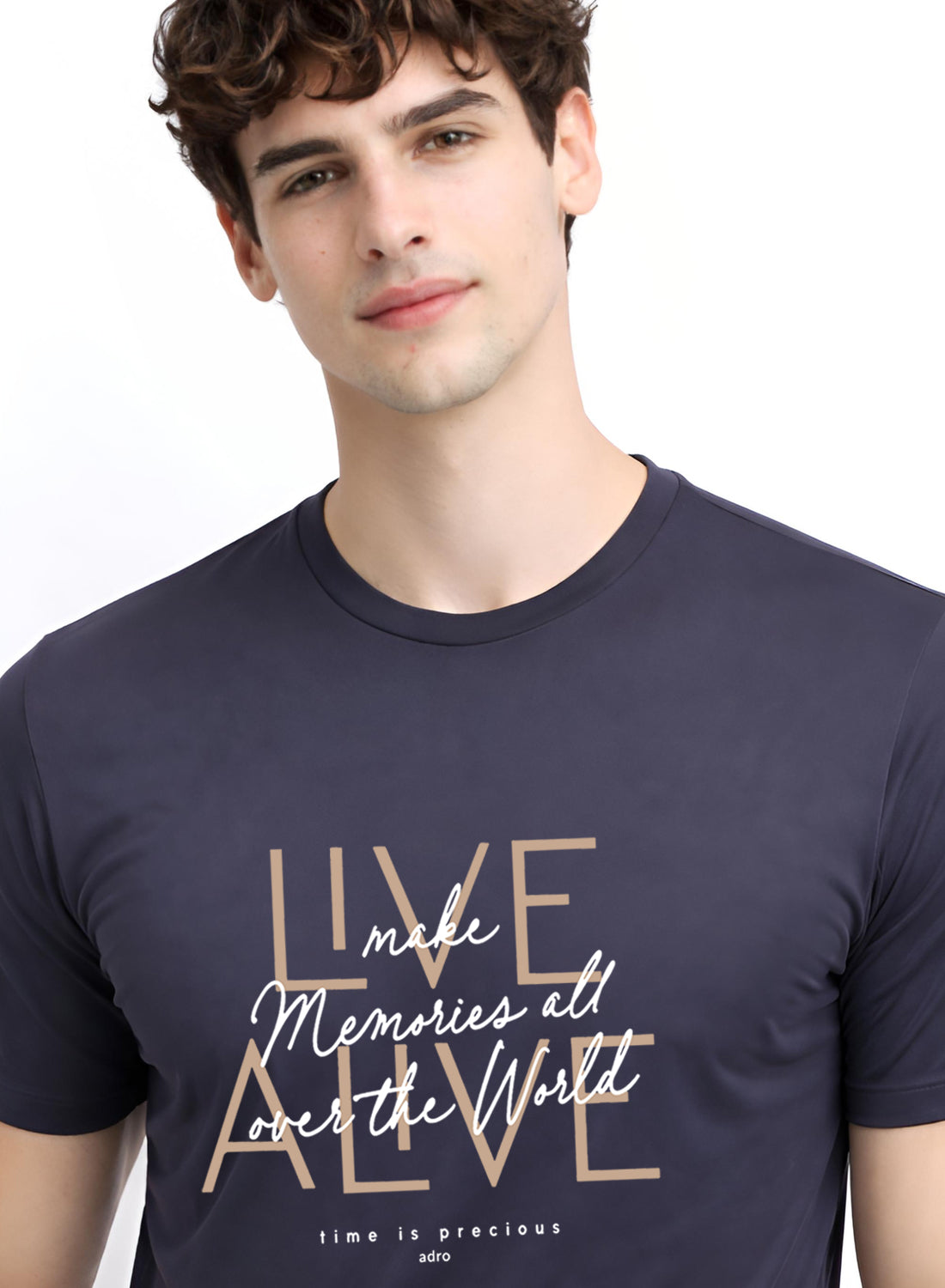 Men Grey Cotton Printed  T-Shirt