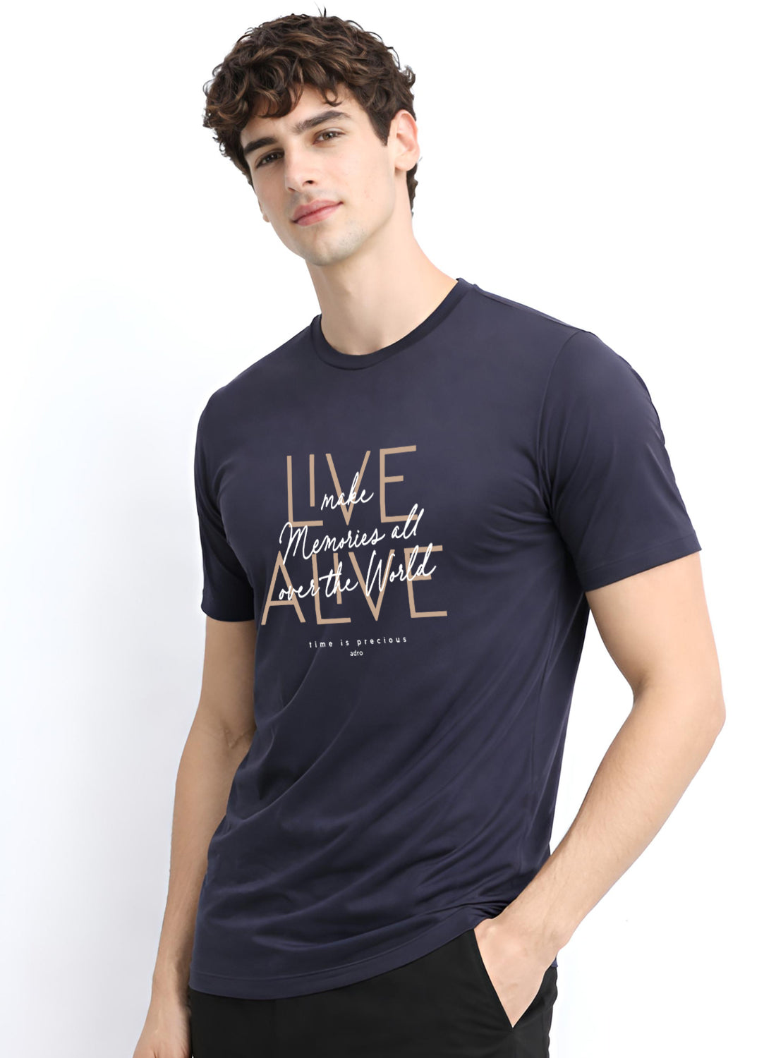 Men Grey Cotton Printed  T-Shirt