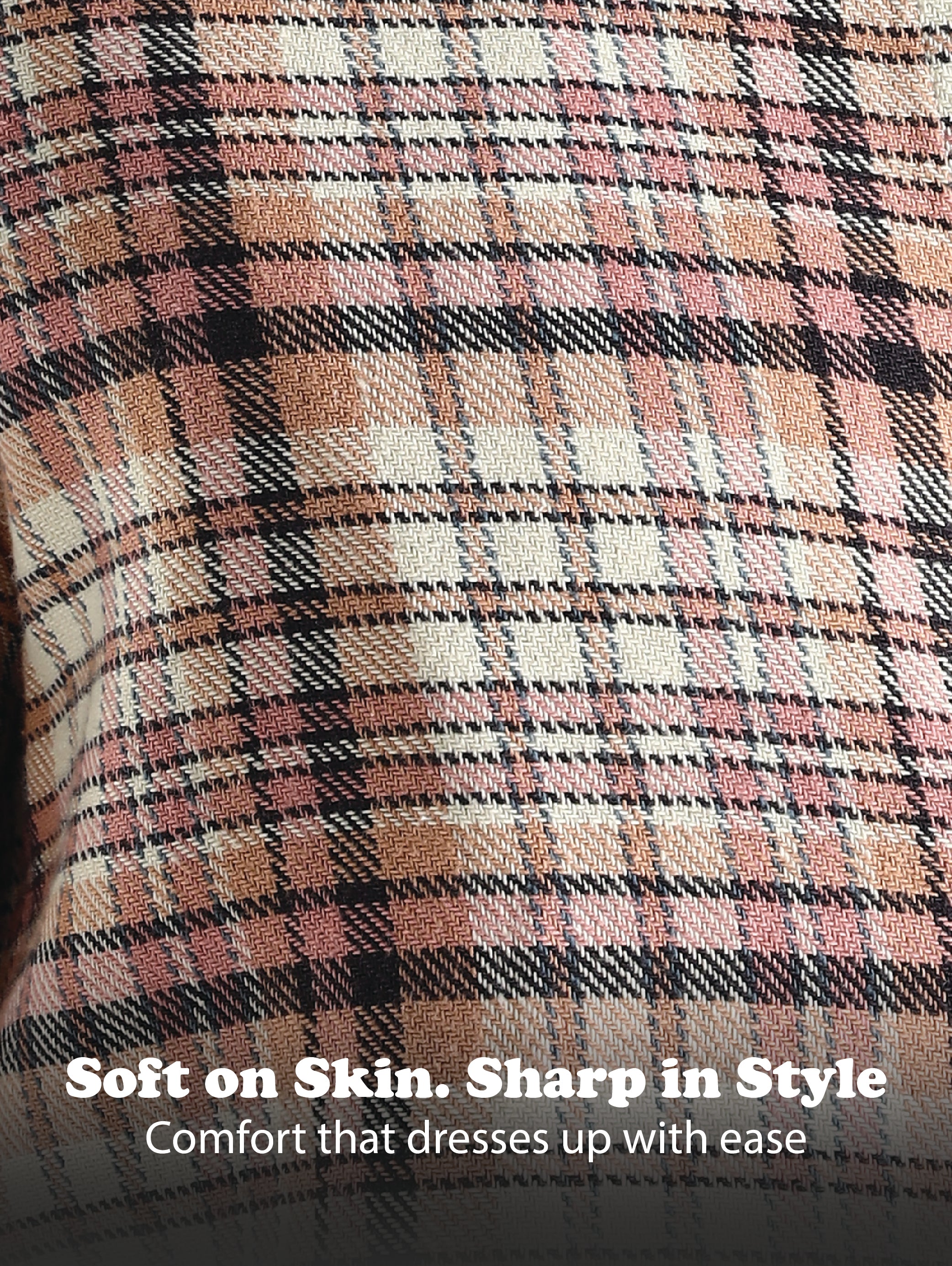 Men Pink Cotton Blend Checked Shirt