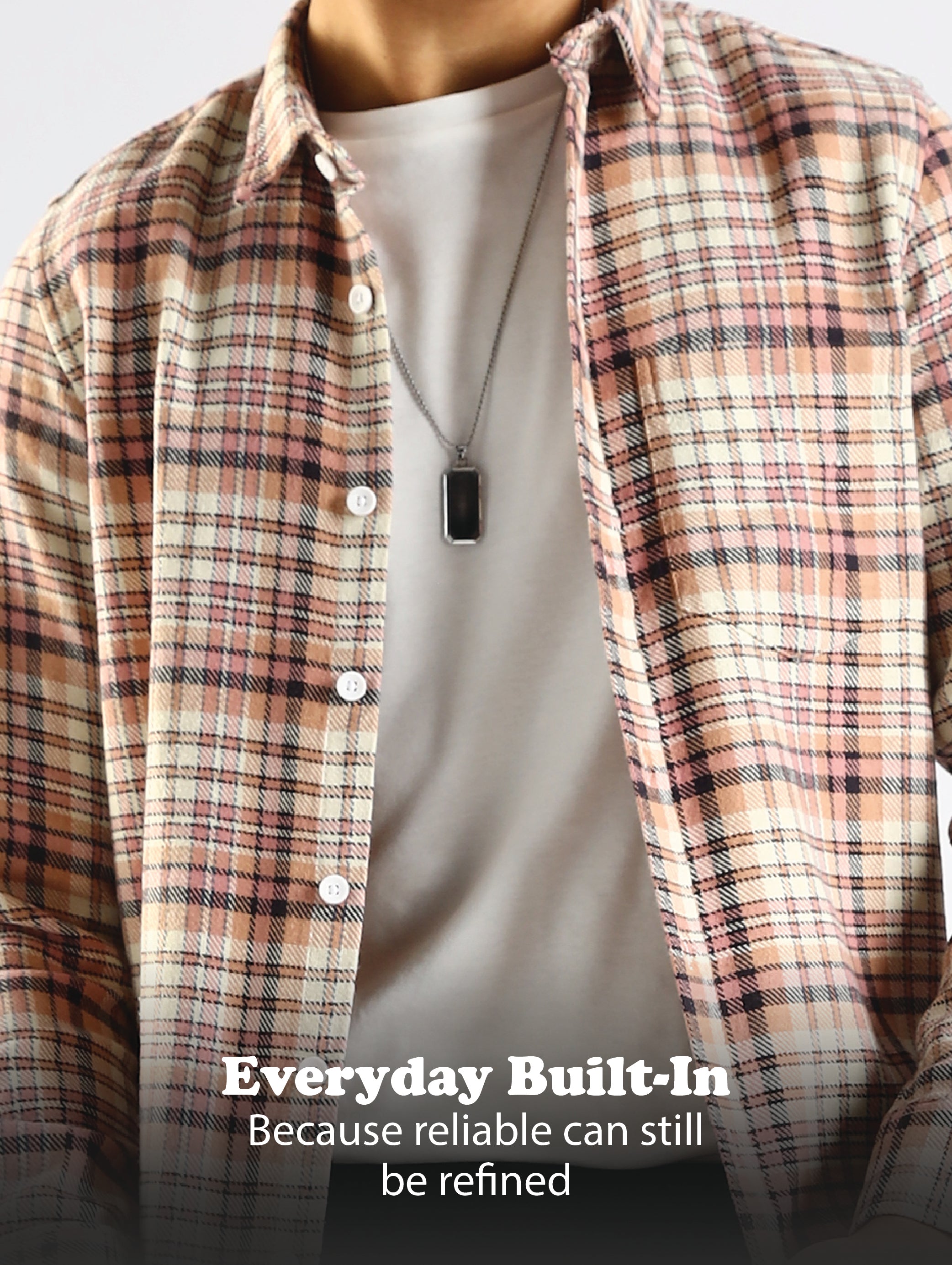 Men Pink Cotton Blend Checked Shirt