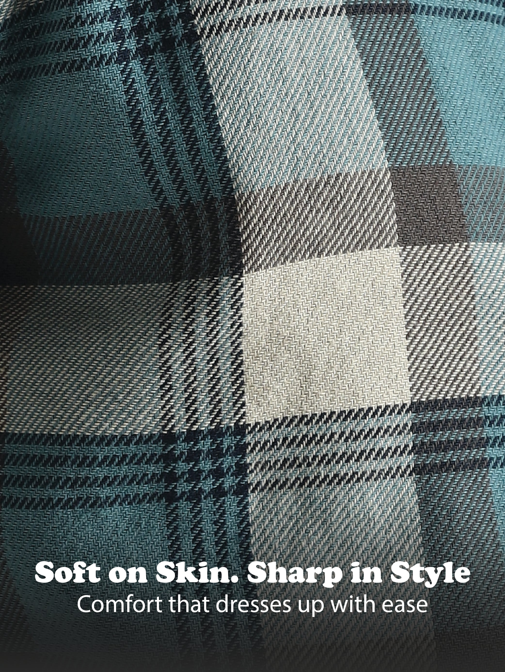 Men Blue Cotton Blend Checked Shirt