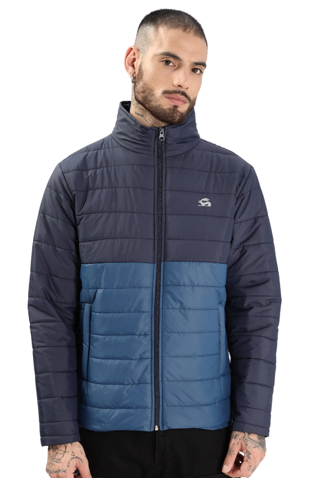 Men Teal Winter Ready Bomber Jacket