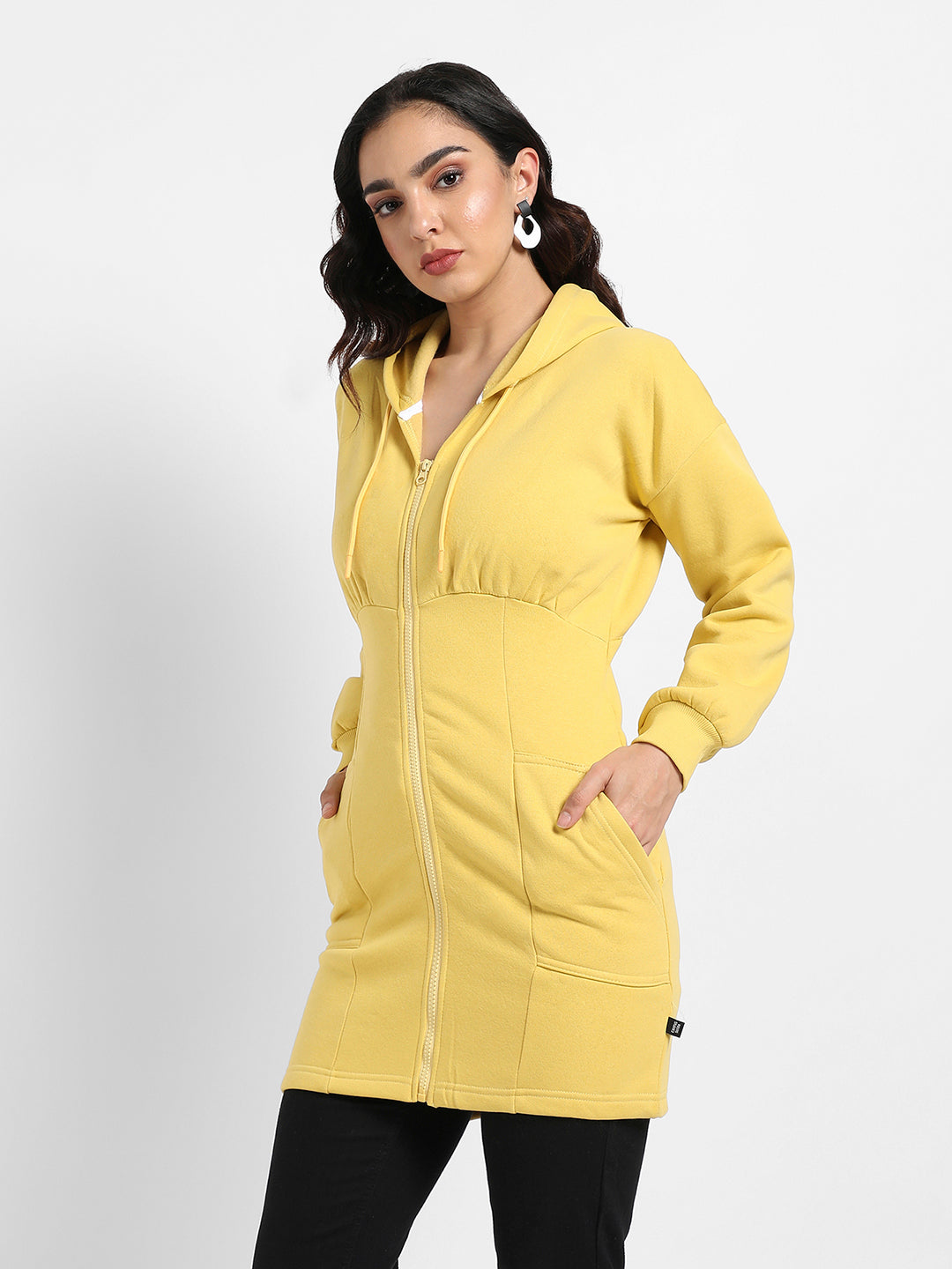 Women Green Hooded Bodycon Dress