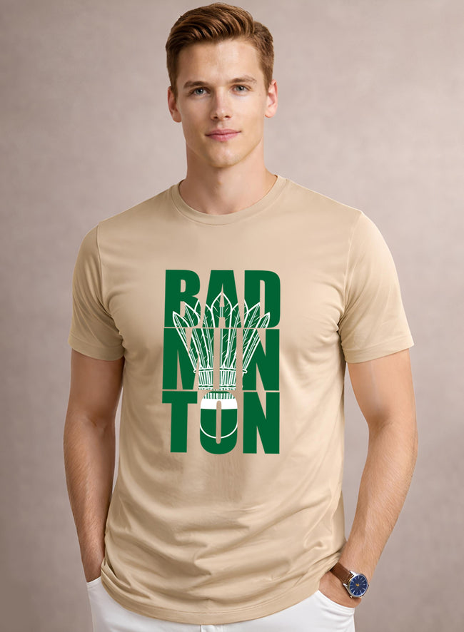 Men Badminton Printed T-Shirt