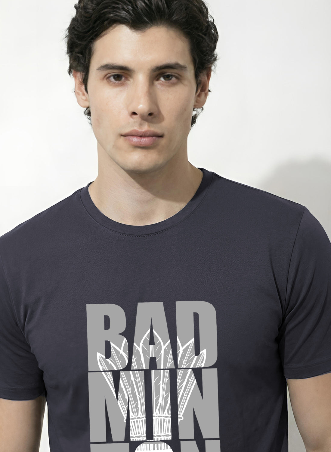 Men Badminton Printed T-Shirt